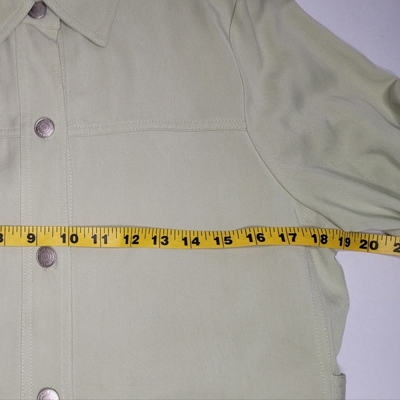 Pendleton 100% Tencel Shacket Shirt Jacket Light Green Size Small - Picture 5 of 9